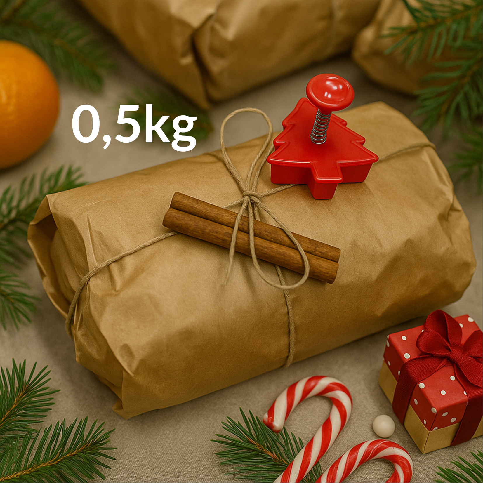 Käsitööna valminud APELSINIMAITSELINE piparkoogitainas, 0,5kg pakend