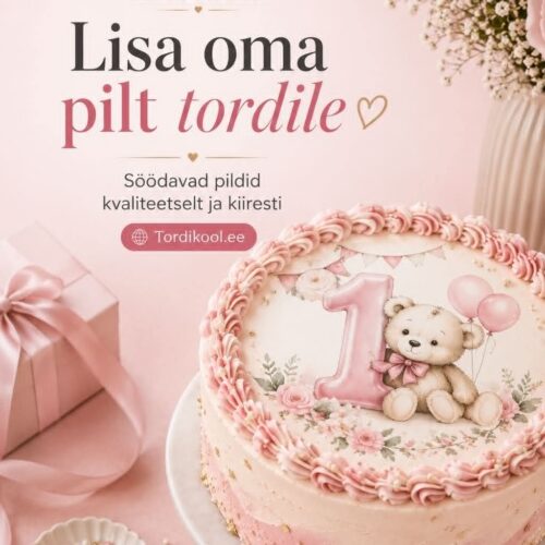 Roosa suhkrupilt tordile - Tordikool Tallinn